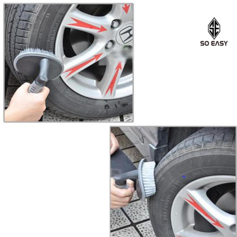 Bàn chải, cọ, chổi chuyên chà rửa lốp xe, bánh xe hơi, xe ô tô, xe tải, xe khách, xe máy làm tăng tuổi thọ xe_RX17 (xám)