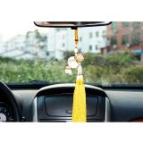 Bình hồ lô đựng nước thơm treo xe hơi (Dây vàng)