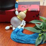 Bình Hồ Lô Phong Thủy Đựng Nước Thơm Treo Ô Tô(xanh) - bình dựng nước thơm treo xe,dây treo xe hơi bình hồ lô - 206244 -  FS nước hoa xe hơi