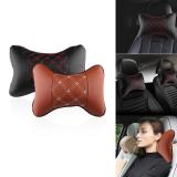 Bộ 02 gối tựa đầu xe hơi (Màu Vàng bò)