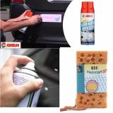 Combo 1 chai xịt tẩy keo băng dính nhựa đường (trắng) và 1 mút đánh bóng lau rửa ô tô xe máy BH241