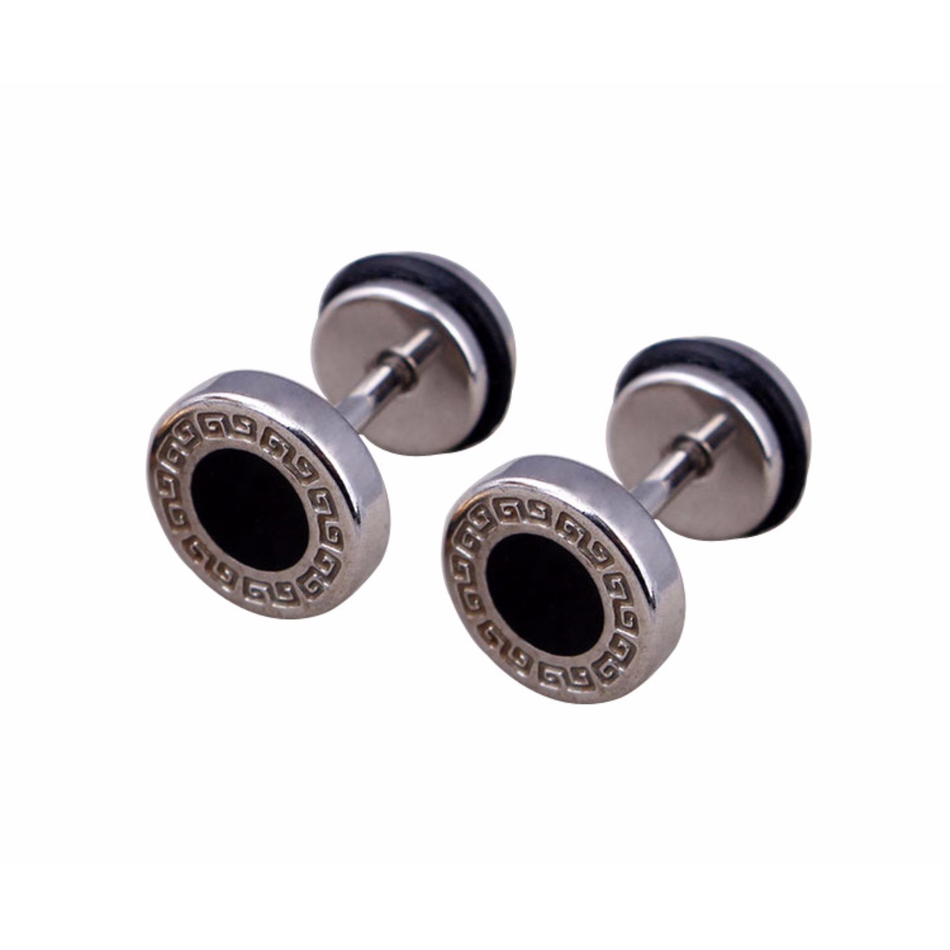 [HCM]Bộ 2 bông tai Hàn Quốc 8mm BT78 (màu bạc)