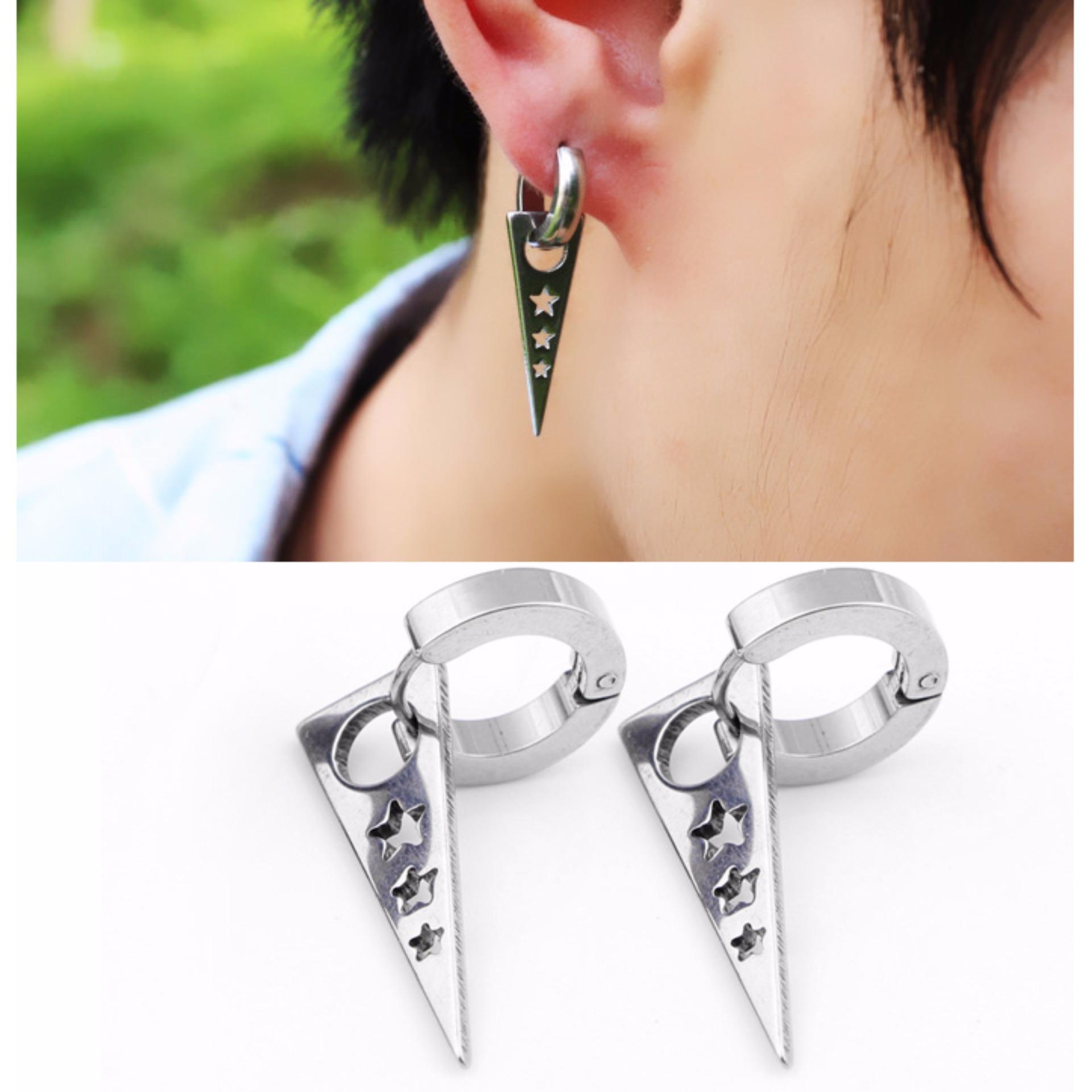 Bộ 2 bông tai hình tam giác bt162