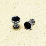 Bộ 2 bông tai inox thời trang 8mm BT223 (màu bạc)