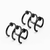 Bộ 2 bông tai kẹp inox BT232 (Màu Đen)