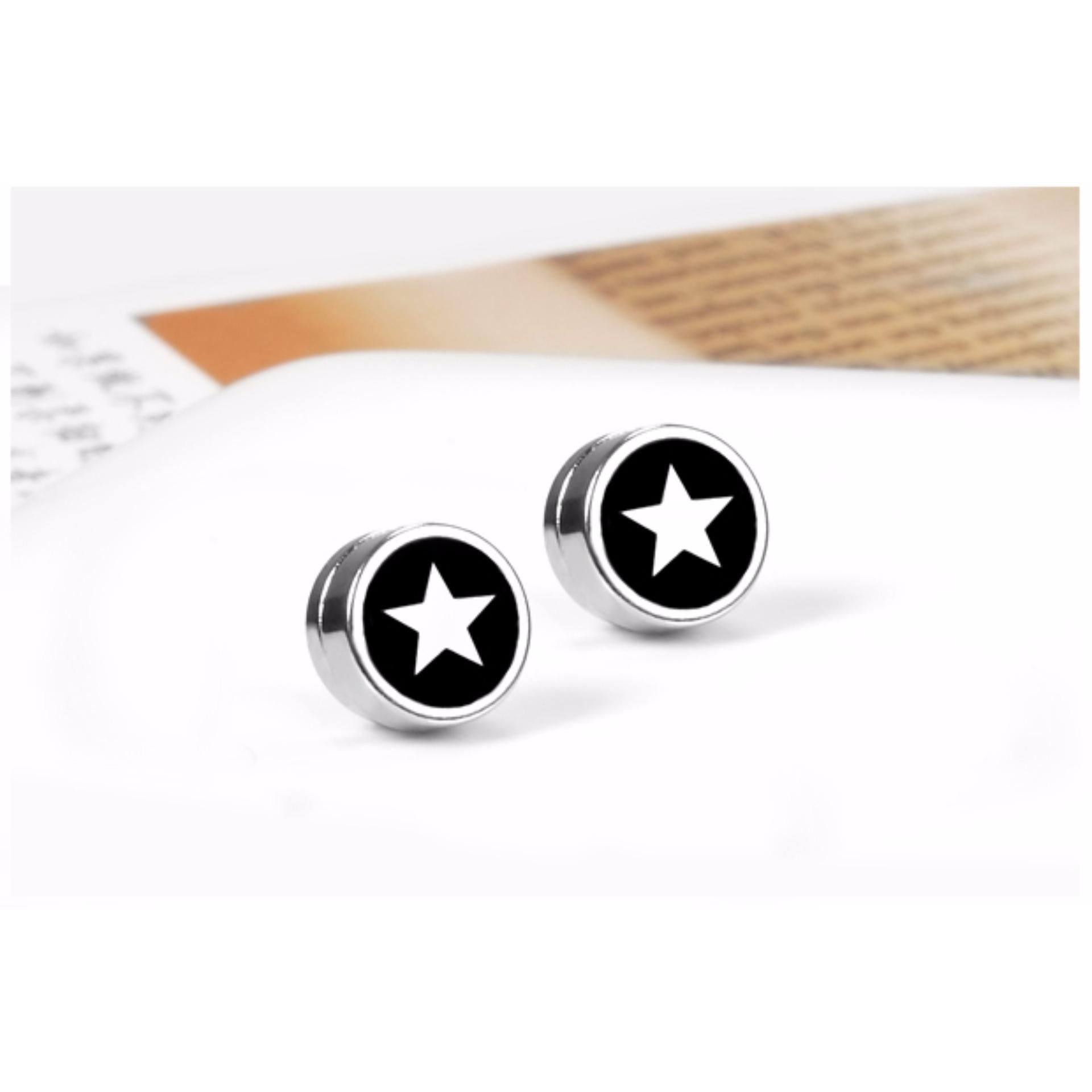 Bộ 2 bông tai nam châm hình ngôi sao 8mm BNC05