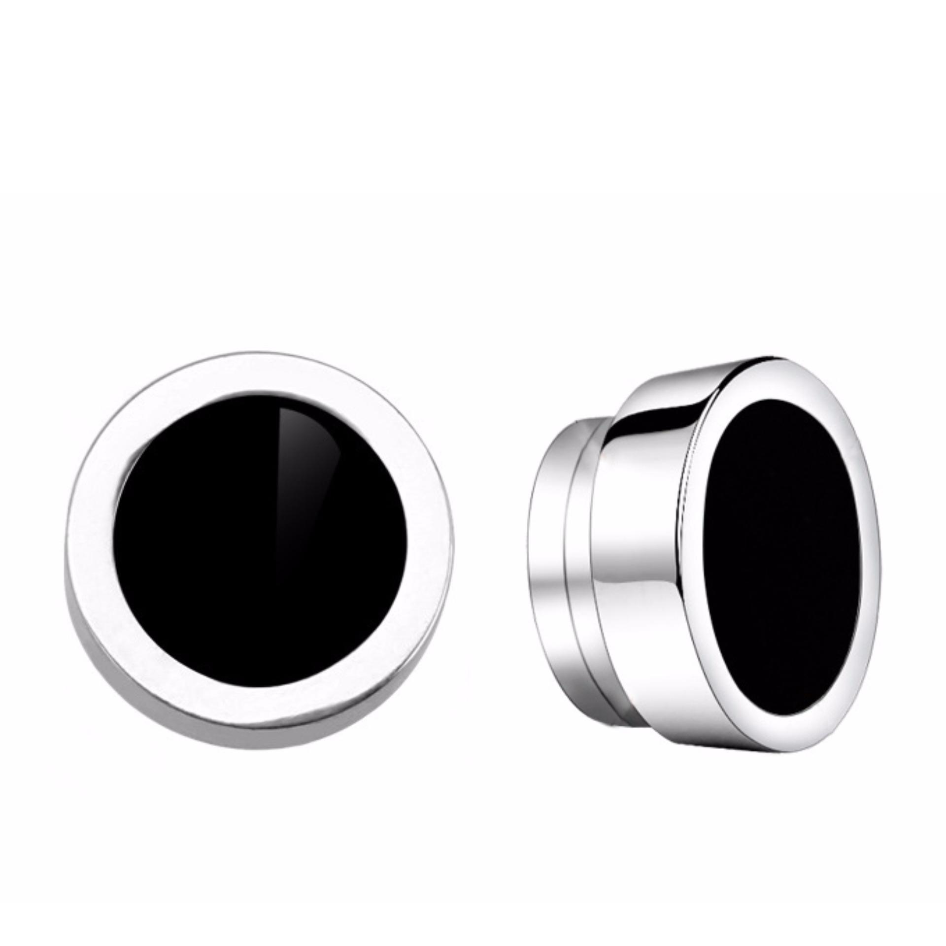 Bộ 2 bông tai nam châm inox 8mm bnc01
