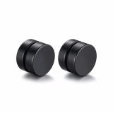 Bộ 2 bông tai nam châm inox 9mm NC108 (màu đen)