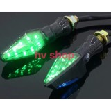 Bộ 2 Đèn Xi Nhan Hv shop Độ Xe Máy 2 màu (xanh lá -xanh )