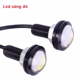 Bộ 2 đèn xi nhan nút áo lớn cho xe máy - Sáng Đỏ