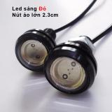 Bộ 2 đèn xi nhan nút áo lớn cho xe máy - Sáng Đỏ