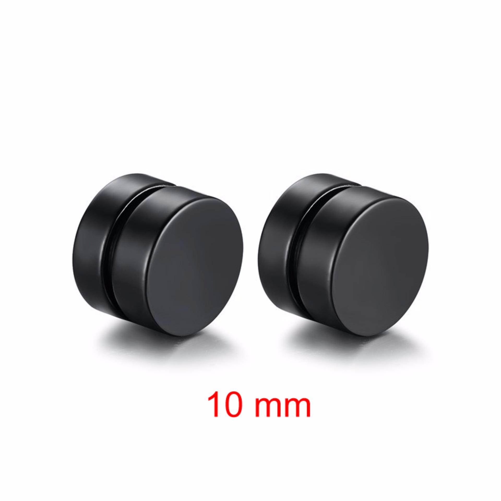 Bộ 2 bông tai nam châm inox 10mm nc108