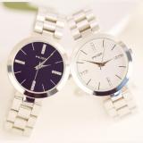 Bộ 2 đồng hồ nữ dây inox Wilon 82KN7 (Trắng Đen)