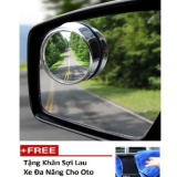 Bộ 2 gương phụ gắn gương chiếu hậu góc mù ô tô TI190 tặng bộ 4 miếng dán chống xước tay nắm cửa xe K 239