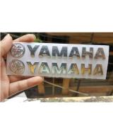 Bộ 2 miếng dán nổi chữ Yamaha (Bạc)