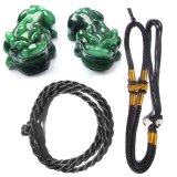 Bộ 2 vòng cổ tỳ hưu cẩm thạch xanh tài lộc