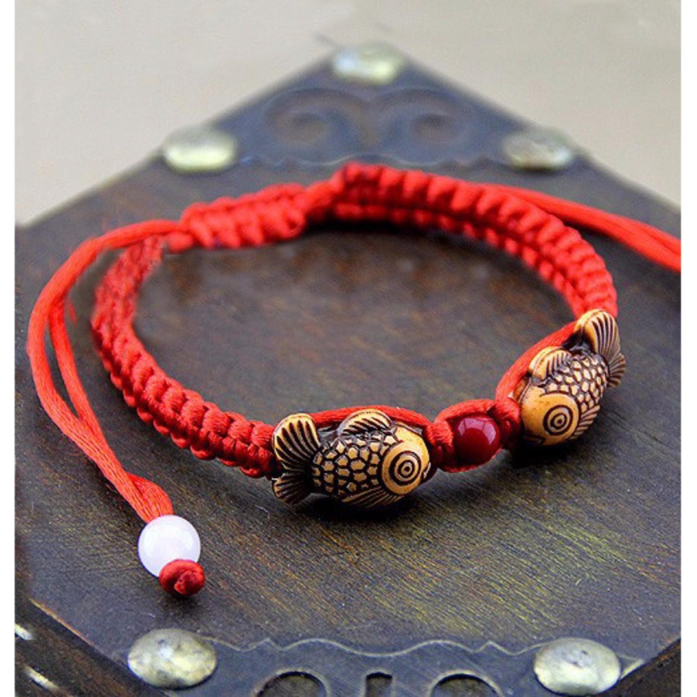 Bộ 2 vòng tay may mắn VT173 (màu đỏ)