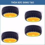 Combo 4 bánh xe cho động cơ giảm tốc - DIY