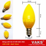 Bộ 50 bóng đèn led trái ớt tiết kiệm điện VAKS V-OTY (Vàng)