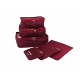 [HCM]Bộ 6 Túi Đựng Đồ Du Lịch Chống Thấm Bag in Bag (Đỏ đô)