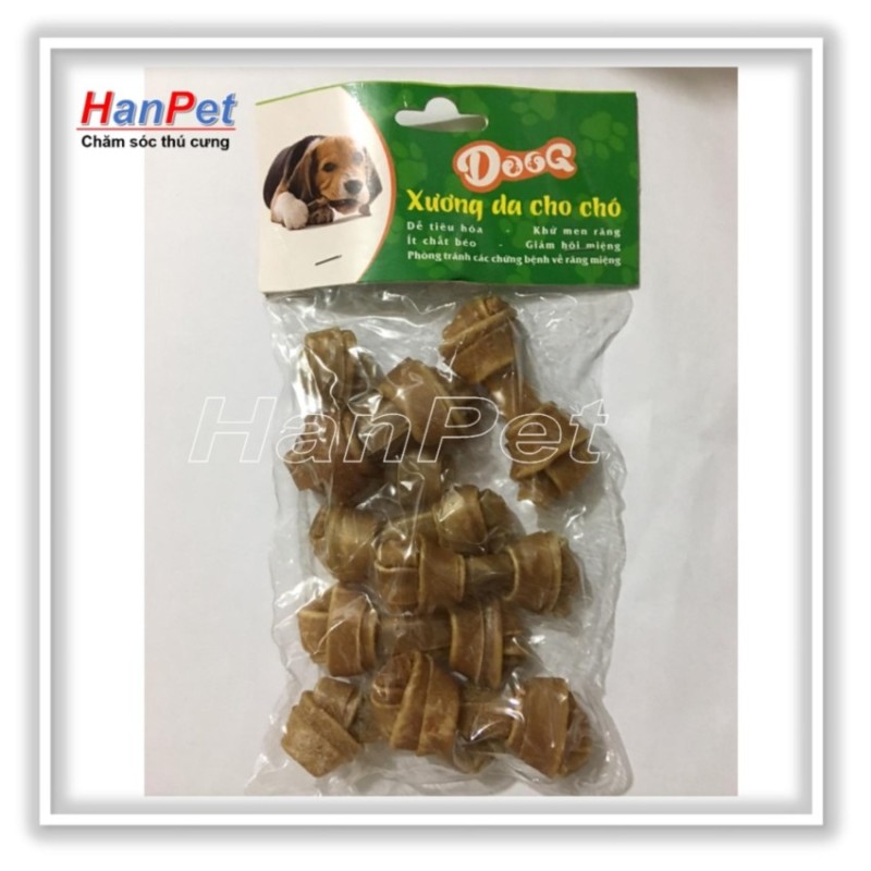 Hanapet-Bộ 8 Xương xoắn da bò cho chó gặm - dài 5cm ( 368)