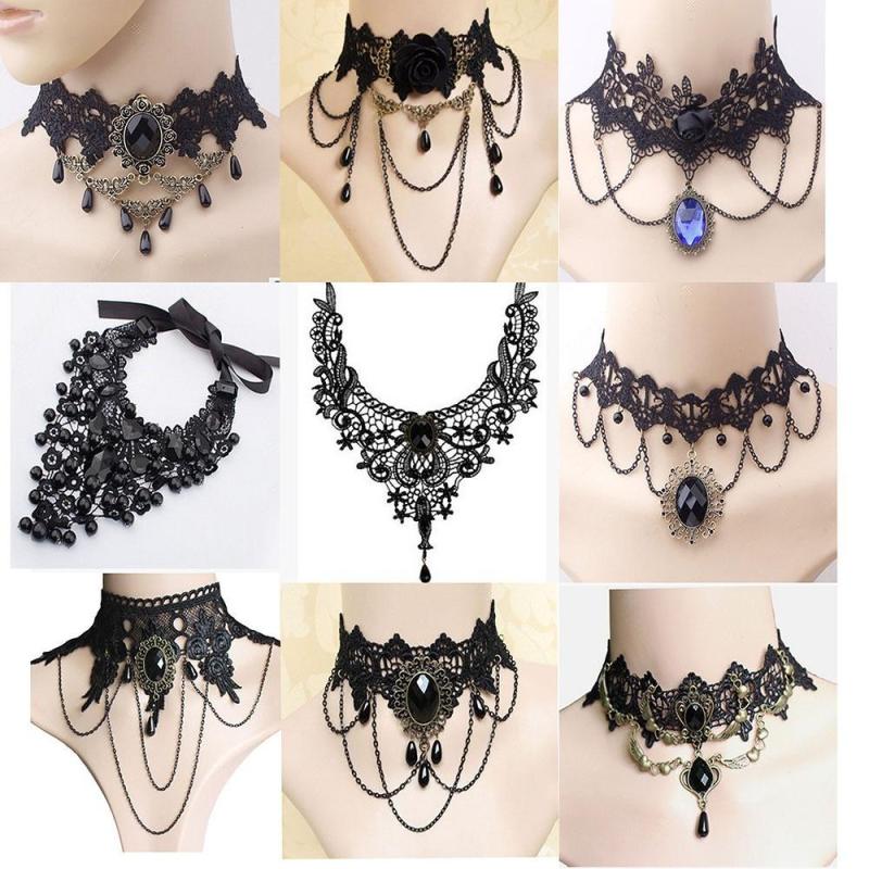 Bộ 9 vòng cổ choker điệu đà, sang trọng dạ tiệc