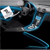 Bộ đèn led sợi quang viền đổi màu nội thất ô tô, xe hơi (remote và 4 mét dây quang)