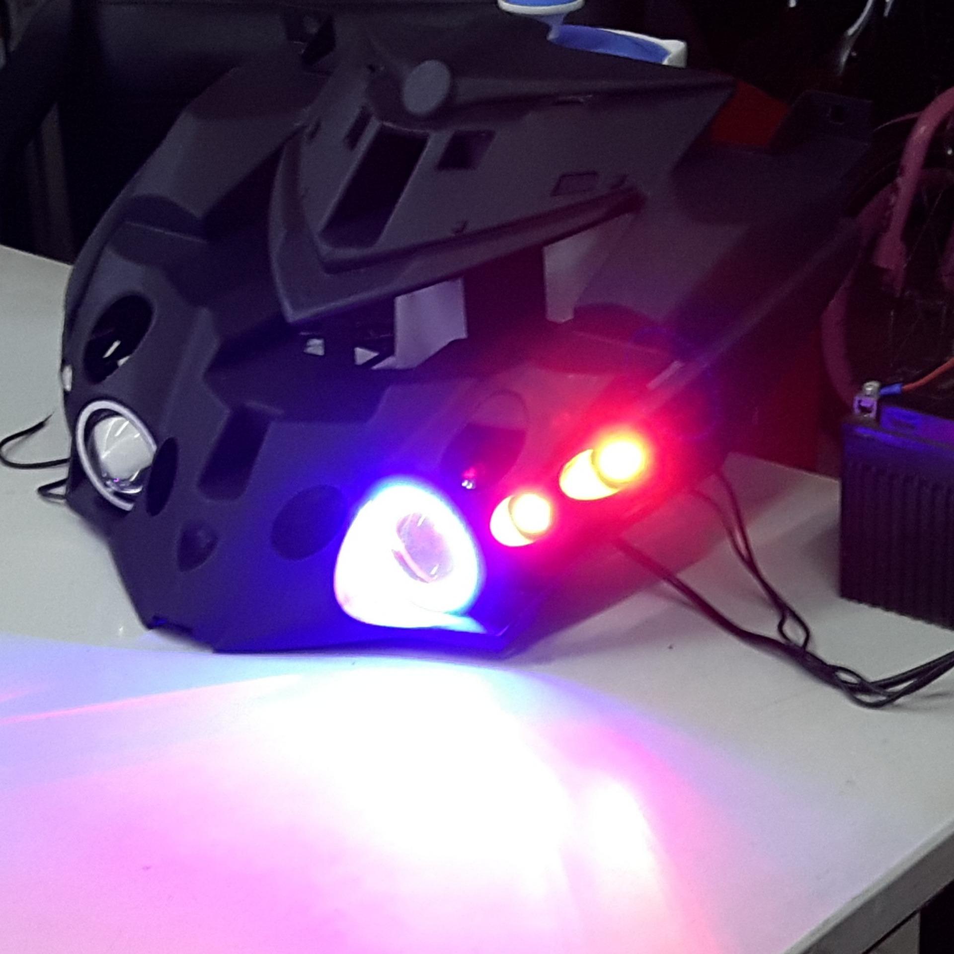 BỘ ĐÈN MẮT CÚ - EXCITER 150 (2 Angle eyes màu XANH DƯƠNG - 4 Led Xi nhan màu ĐỎ).