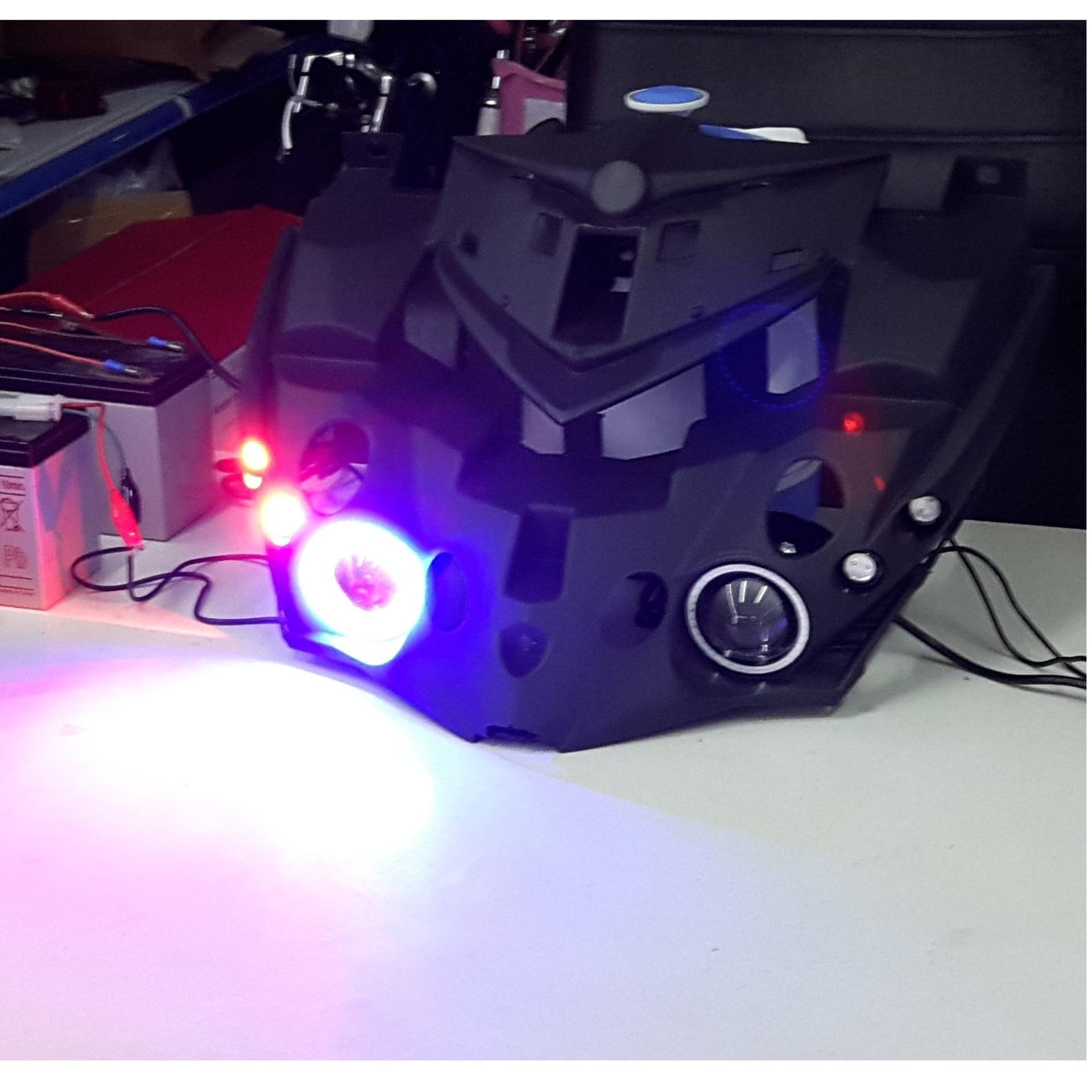 BỘ ĐÈN MẮT CÚ - EXCITER 150 (2 Angle eyes màu XANH DƯƠNG - 4 Led Xi nhan màu ĐỎ).