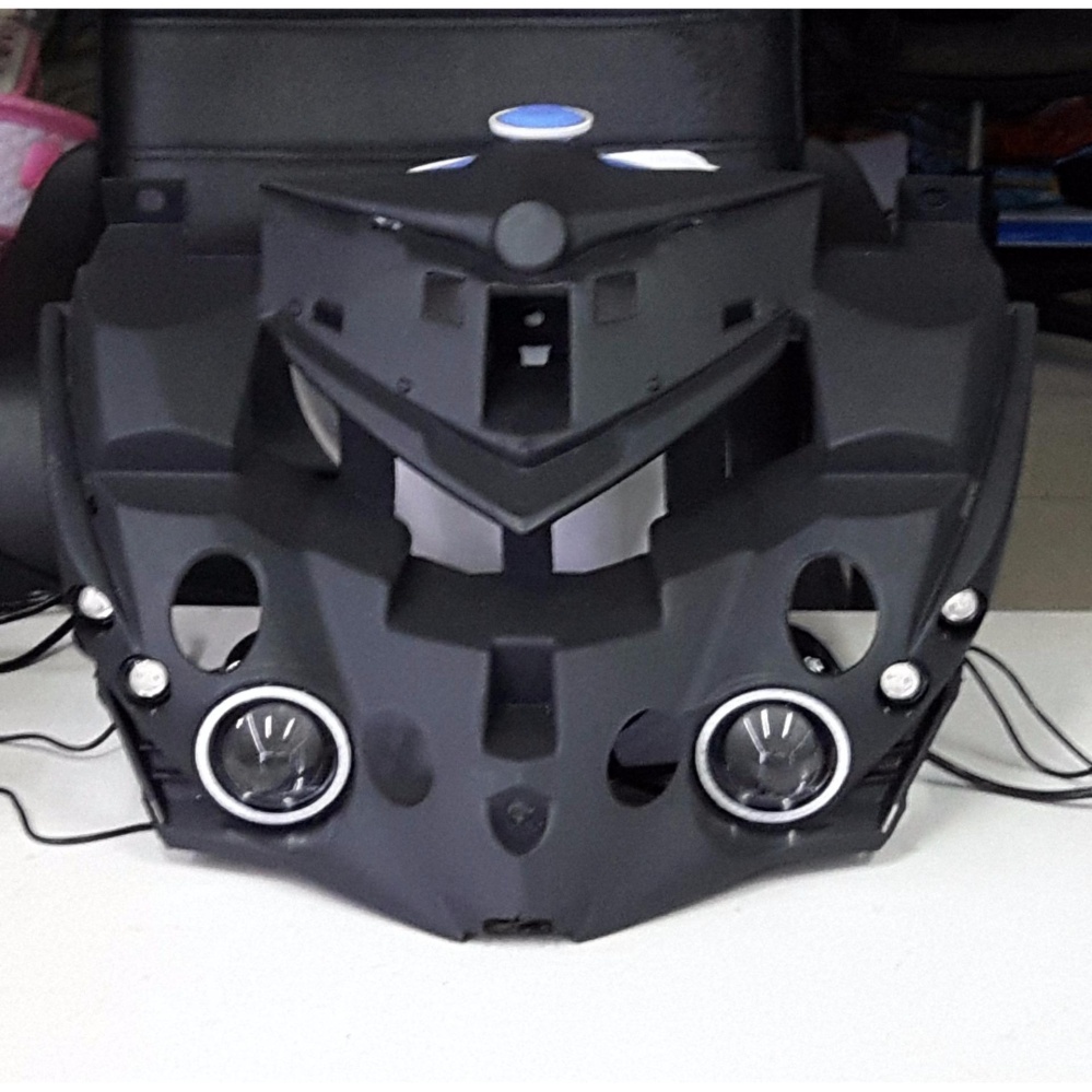 BỘ ĐÈN MẮT CÚ - EXCITER 150 (2 Angle eyes màu XANH DƯƠNG - 4 Led Xi nhan màu ĐỎ).
