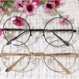 [HCM]bộ đôi kính ngố nam nữ  gọng tròn xoe (vàng đen)