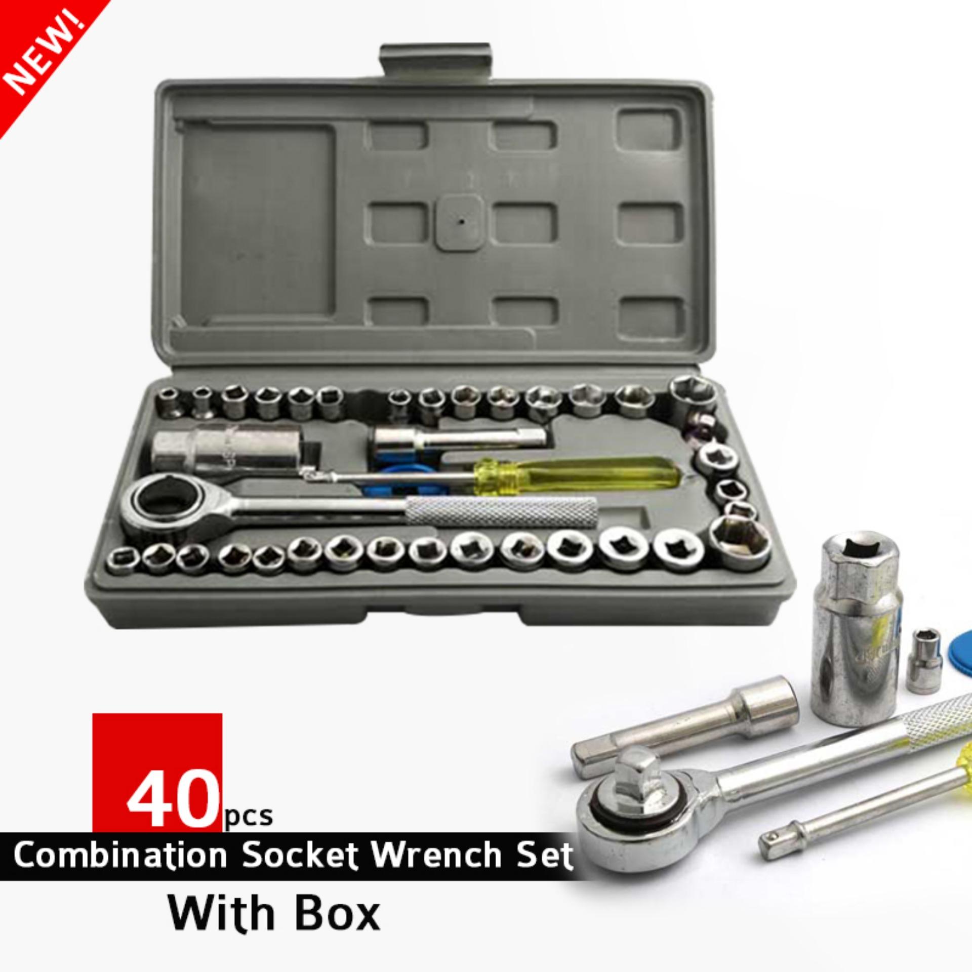 Bộ Khẩu mở siết ốc và bugi 40 chi tiết