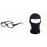 Bộ kính giả cận và khăn trùm ninja đen