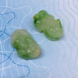Bộ Mặt Dây Chuyền Đá Cẩm Thạch Xanh Nhạt Cho Nam Và Nữ Hình Tùy Hưu
