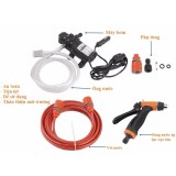 Bộ máy rửa xe ô tô mini với vòi xịt áp lực nước siêu mạnh