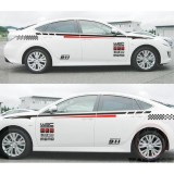 Bộ tem dán sườn xe D-127 Tặng kèm dụng cụ dán tem (Đen+ Đỏ)