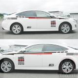 Bộ tem dán sườn xe D-127 Tặng kèm dụng cụ dán tem (Đen+ Đỏ)