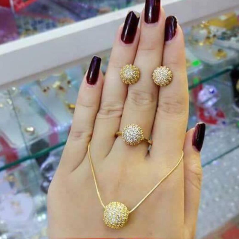Bộ Trang Sức Xi Vàng Bi Châu Pha Lê GADOSHOP