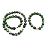 [HCM]Bộ Trang Sức Đá Cẩm Thạch Nephite Gemstone Bank (Xanh lá)
