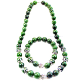 [HCM]Bộ Trang Sức Đá Cẩm Thạch Nephite Gemstone Bank (Xanh lá)