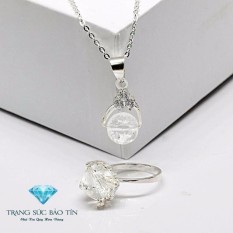 Bộ Trang Sức Đá Thạch Anh Trắng Phong Thủy BẢO TÍN