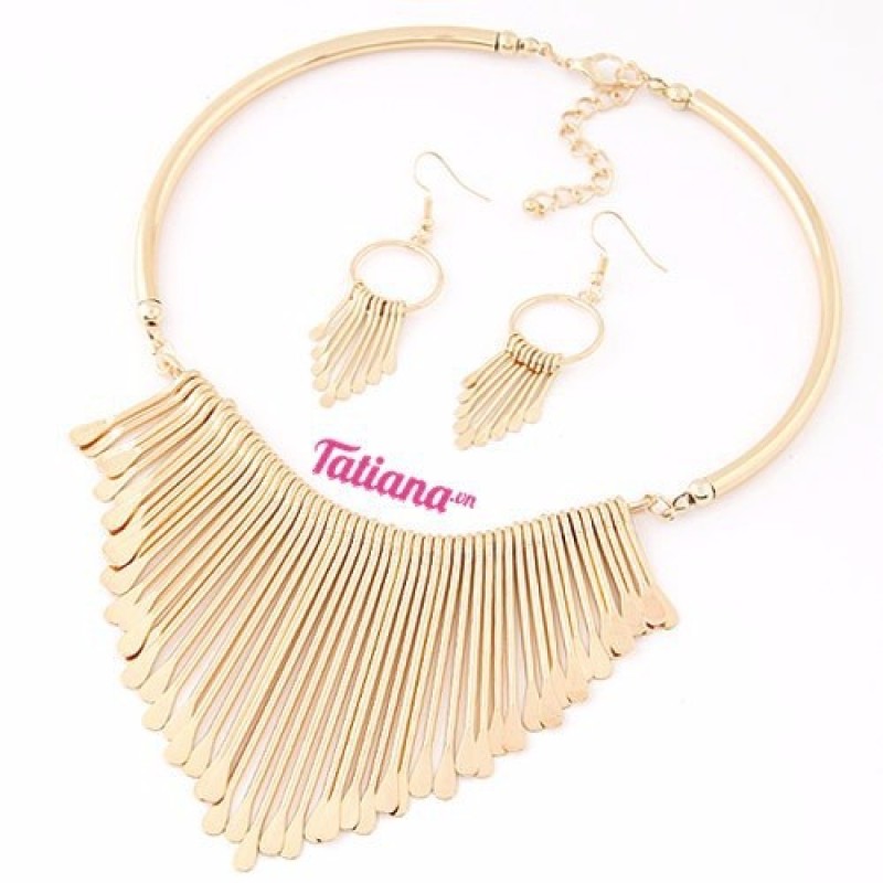 Bộ Trang Sức Kiềng Tua Rua - Tatiana - D2325 (Vàng)