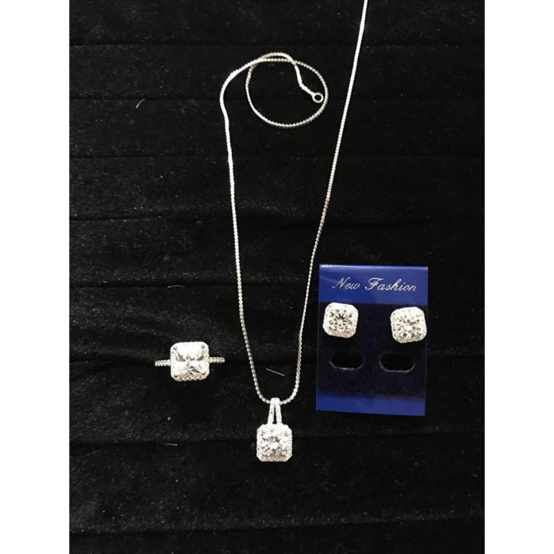 bộ trang sức mặt vuông