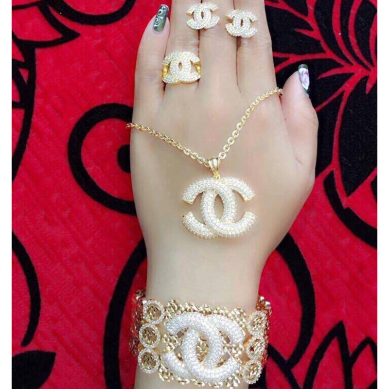 Bộ Trang Sức Nữ Xi Vàng 18K Gadoshop_VB4190613