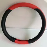 Bọc da vô lăng cho xe hơi cao cấp (Đỏ x Đen) 8176