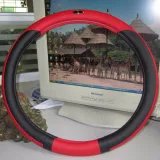 Bọc da vô lăng cho xe hơi cao cấp (Đỏ x Đen) 8176