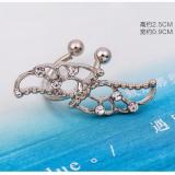 Bông Tai 1 Chiếc Đeo Vành Cánh Nhỏ Đính Hạt (bạc)