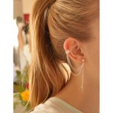 Bông Tai 1 Chiếc Đeo Vành Chiếc Lá Nhiều Sợi