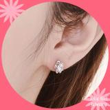 Bông Tai Hoa Mận Đính Đá HK Bạc S00BT13