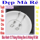 Bông tai nữ inox Đẹp Mà Rẻ kiểu tòn ten viên bi rớt ngôi sao đính đá Zircon - Cam kết 1 đổi 1 nếu hoen , gỉ sét